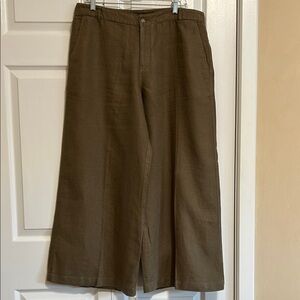 Madewell wide leg linen trousers.